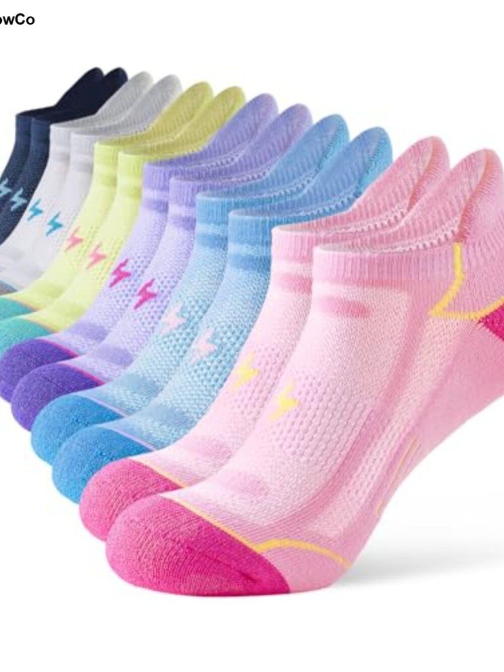 Women's Cotton Athletic Ankle Socks 6 Pair Cushioned Running